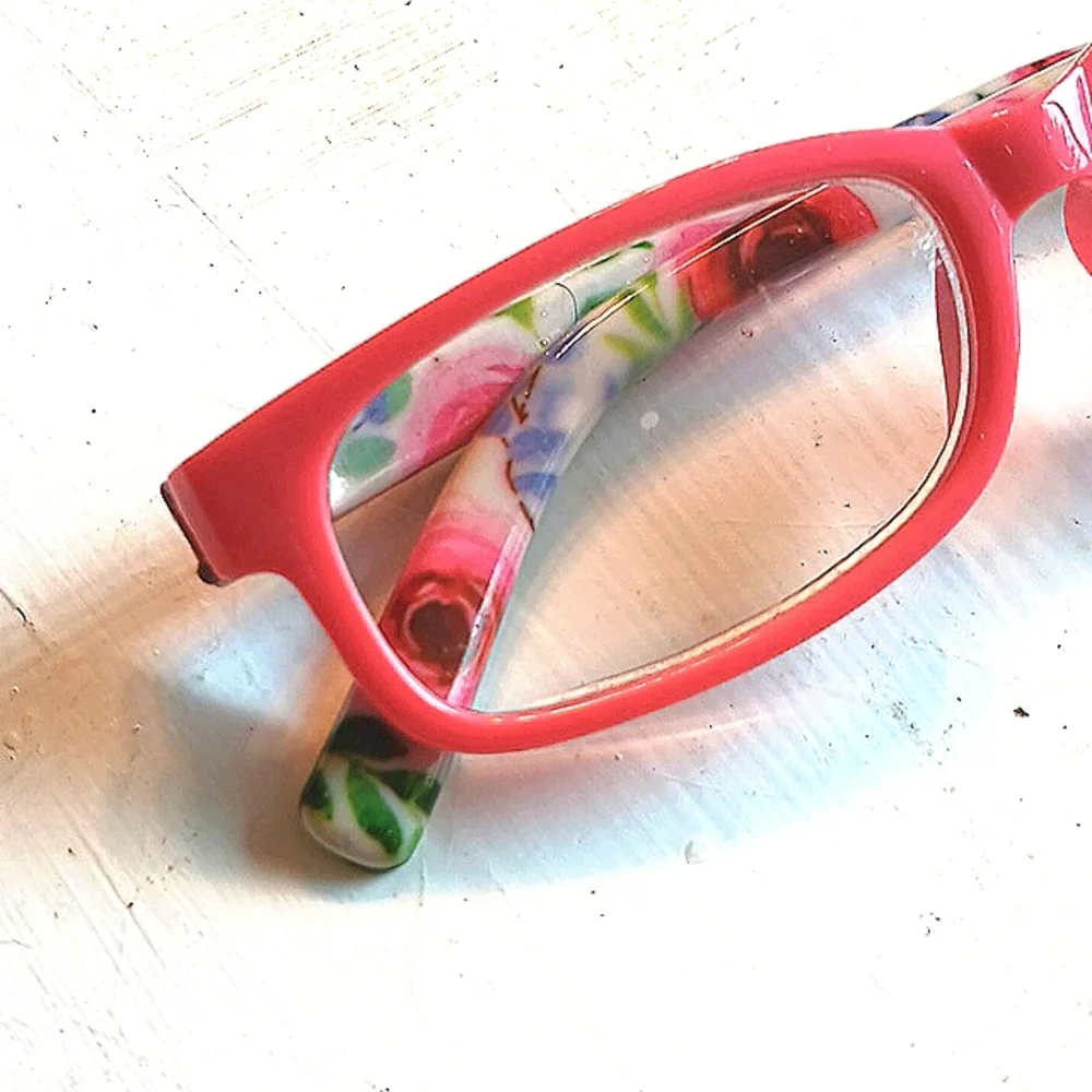 Roses +2.75‎ CORAL PINK Rose TREND Glasses Fun Stylish Reading Glasses